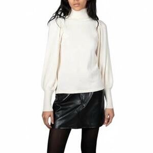 NEW APIECE APART Dewi Turtleneck in Cream Ivory Off White Wool Silk Blend Large